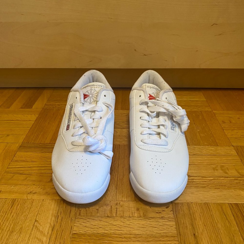 NWOT REEBOK CLASSICS WHITE LEATHER PRINCESS SNEAKERS 6.5 - Picture 8 of 8